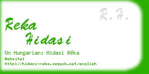 reka hidasi business card